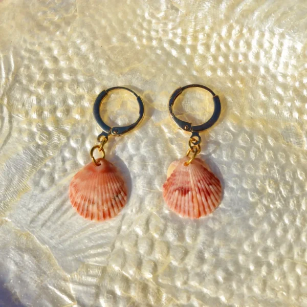 Aditi gold earrings, handmade by Busy Beech from recycled and second-hand materials