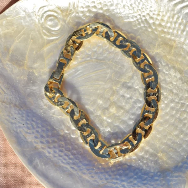 Gold Chain Bracelet, handmade by Busy Beech from recycled and second-hand materials