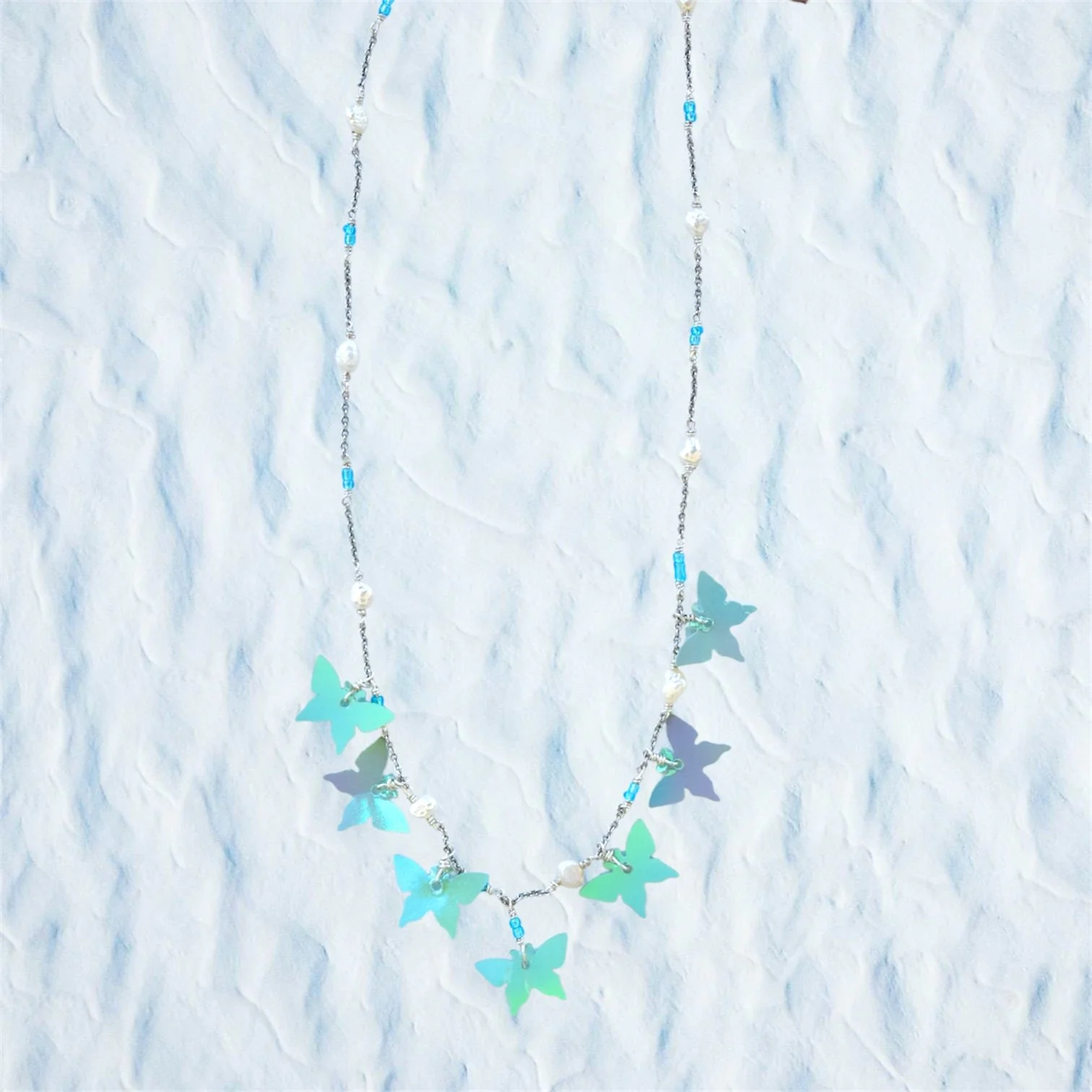 Sophie silver necklace by Busy Beech, view 2