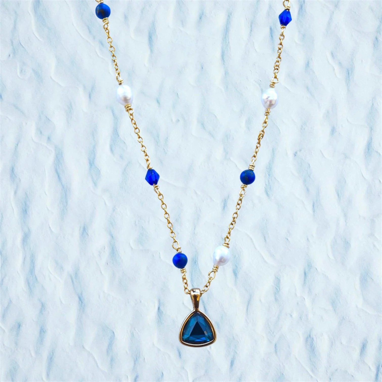 Donna gold necklace by Busy Beech, view 2