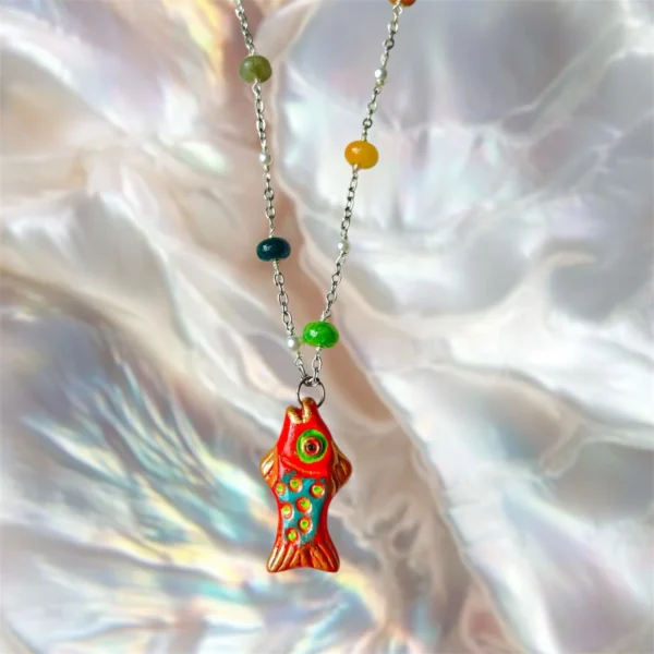 Zoey silver necklace, handmade by Busy Beech from recycled and second-hand materials