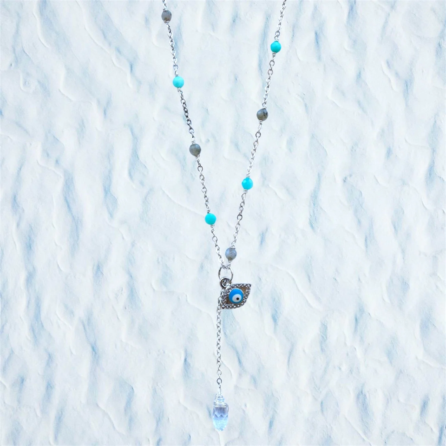 Tanya silver necklace by Busy Beech, view 2