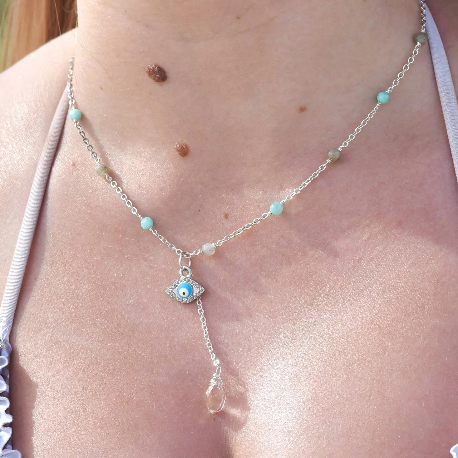 Tanya silver necklace by Busy Beech, view 3