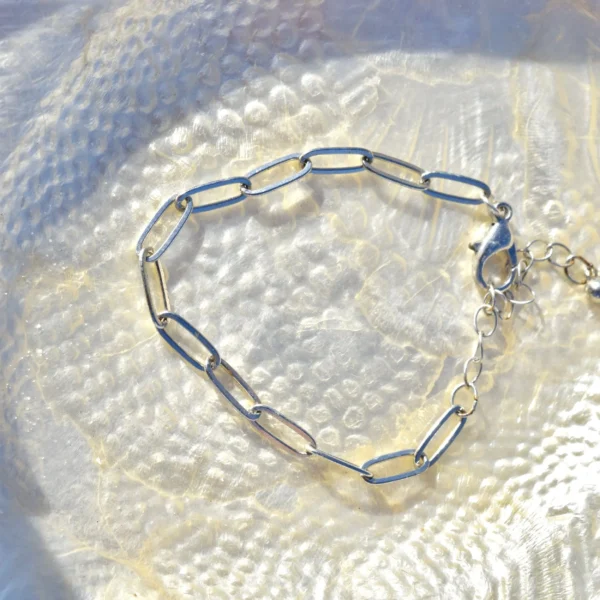 Silver Chain Bracelet, handmade by Busy Beech from recycled and second-hand materials