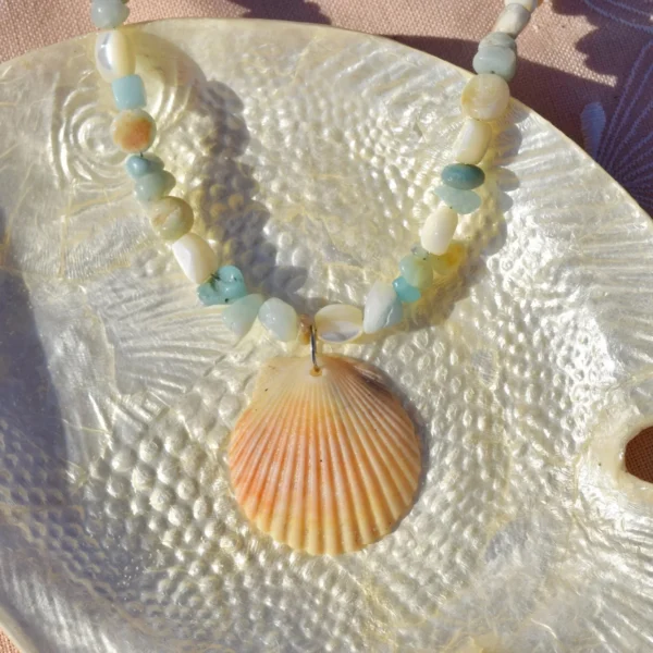Sherri necklace, handmade by Busy Beech from recycled and second-hand materials