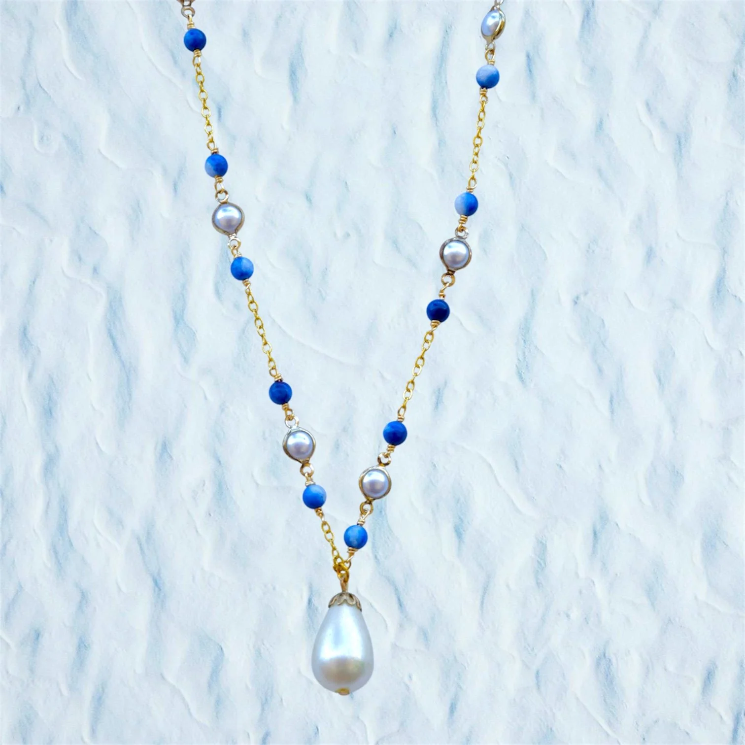 Lydia gold necklace by Busy Beech, view 2
