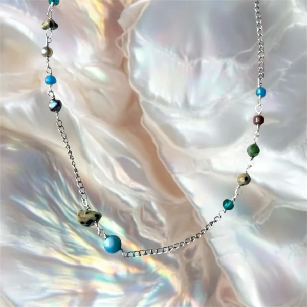 Raven silver necklace, handmade by Busy Beech from recycled and second-hand materials