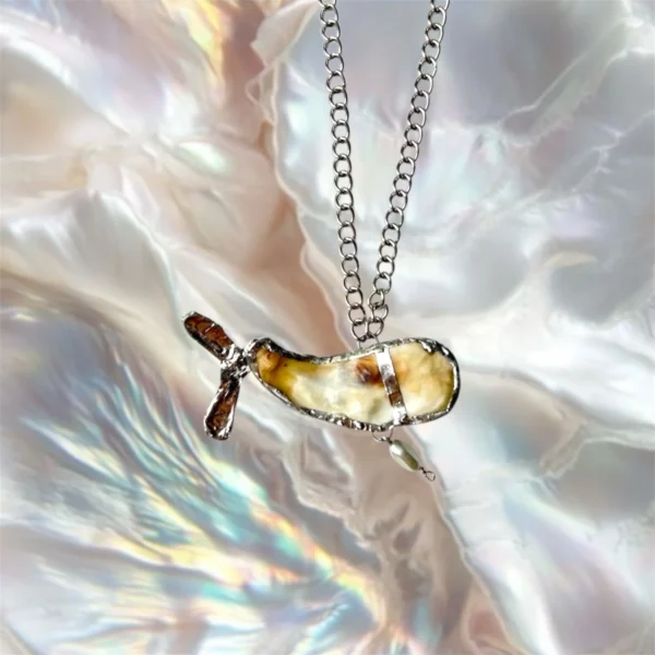 Humpy silver necklace, handmade by Busy Beech from recycled and second-hand materials