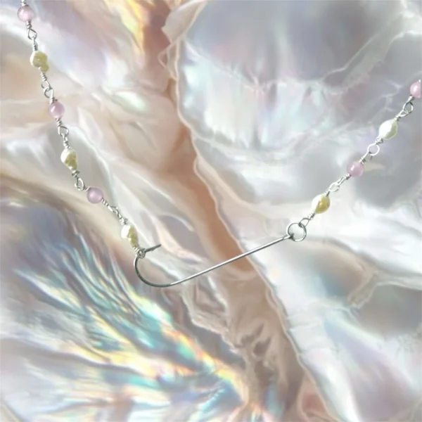 Lala silver necklace, handmade by Busy Beech from recycled and second-hand materials