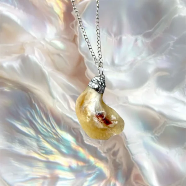 Maeve silver necklace, handmade by Busy Beech from recycled and second-hand materials