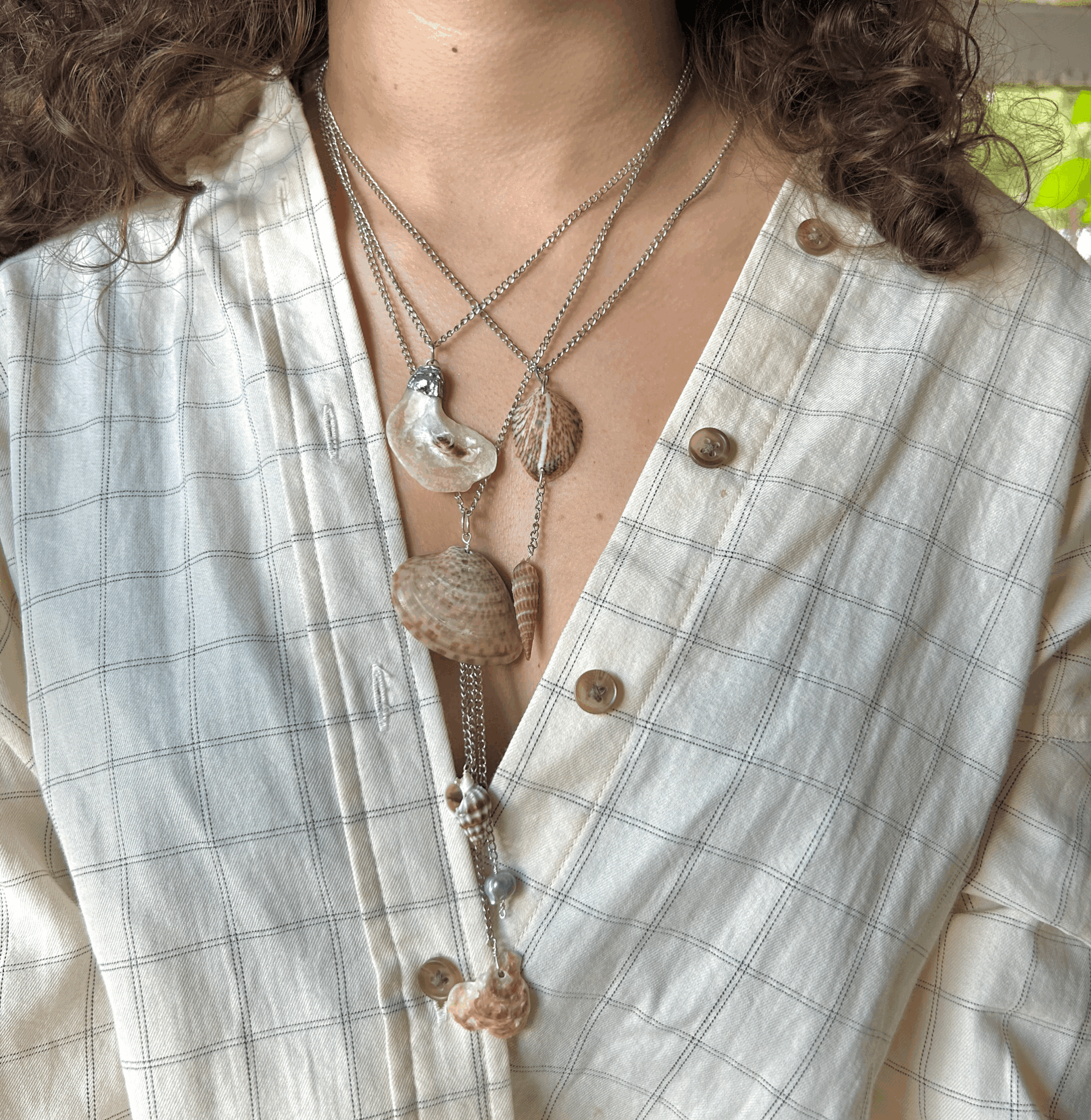 Maeve silver necklace by Busy Beech, view 3